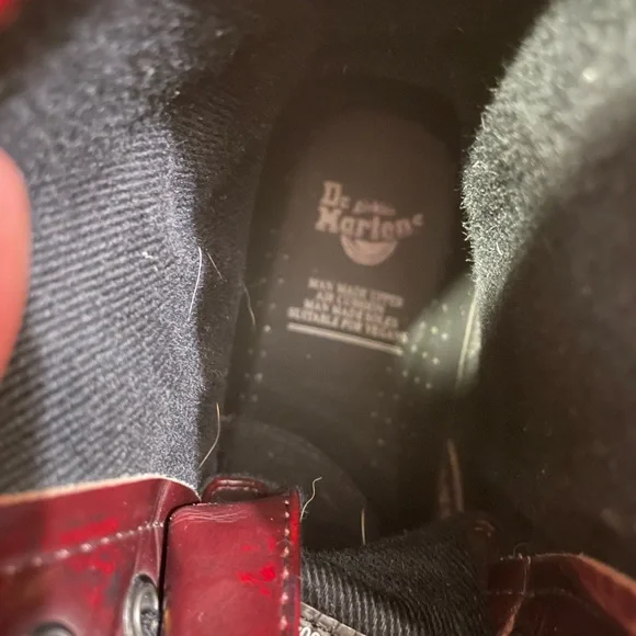 Dr. Martens Cherry Red Vegan Leather Footwear - Picture 2 of 7